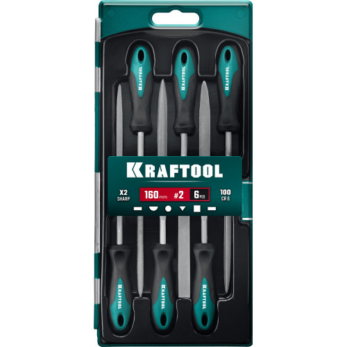KRAFTOOL 6 шт, 160 мм, набор надфилей (16030-6)