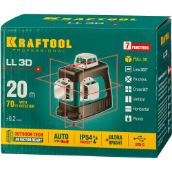 KRAFTOOL LL 3D, лазерный нивелир (34640)