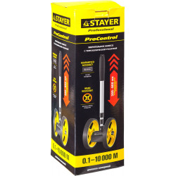 STAYER ProControl 0.1 - 9999 м, измерительное колесо (курвиметр), Professional (34191)