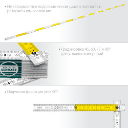 KRAFTOOL PRO-90, 2 м, профессиональный складной деревянный метр (34726)