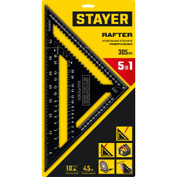 STAYER 305 мм, 5-в-1, универсальный кровельный угольник, Professional (34306-30)