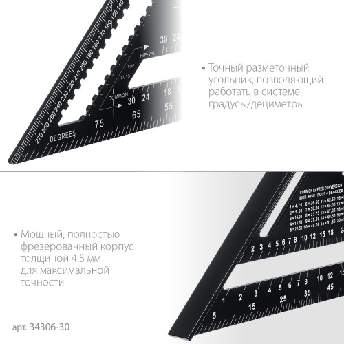 STAYER 305 мм, 5-в-1, универсальный кровельный угольник, Professional (34306-30)
