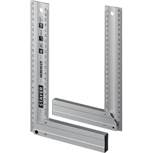 STAYER 250 мм, жесткий столярный угольник, Professional (3432-25)