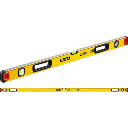STAYER PRO STABIL, 2000 мм, усиленный профиль, уровень с поворотным глазком, Professional (3471-200)