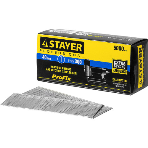 STAYER тип 18GA (47/300/F), 40 мм, 5000 шт, гвозди для нейлера, Professional (31530-40)