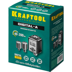 KRAFTOOL GRAND, 1/2″, 40 - 200 Н·м, динамометрический адаптер с переходниками (64044-200)