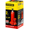 STAYER RED FORCE, 2 т, 181 - 345 мм, бутылочный гидравлический домкрат, Professional (43160-2)