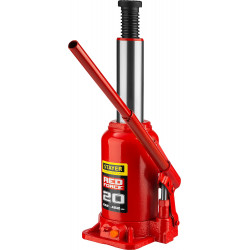 STAYER RED FORCE, 20 т, 242 - 452 мм, бутылочный гидравлический домкрат, Professional (43160-20)