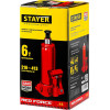 STAYER RED FORCE, 6 т, 216 - 413 мм, бутылочный гидравлический домкрат, Professional (43160-6)