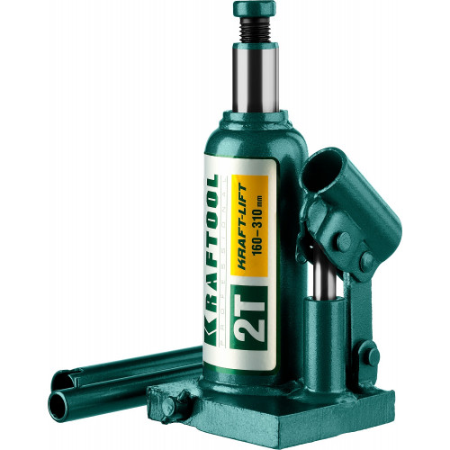 KRAFTOOL KRAFT-LIFT, 2 т, 158 - 308 мм, бутылочный гидравлический домкрат (43462-2)