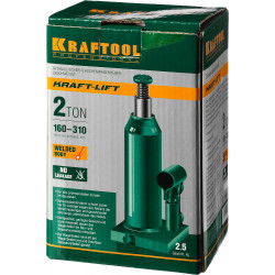 KRAFTOOL KRAFT-LIFT, 2 т, 158 - 308 мм, бутылочный гидравлический домкрат (43462-2)