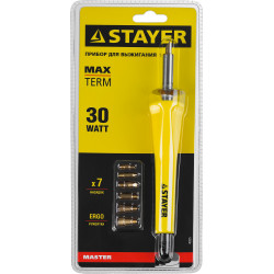 STAYER MAXTerm, 30 Вт, 7 насадок, прибор для выжигания (45225)