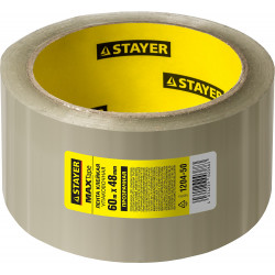STAYER Max Tape, 48 мм, 60 м, 45 мкм, прозрачная, клейкая лента (1204-50)