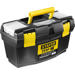 STAYER VEGA-16, 410 x 210 x 230 мм, (16″), пластиковый ящик для инструментов (38105-16)