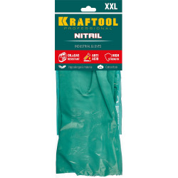 KRAFTOOL NITRIL, XL, нитриловые индустриальные, маслобензостойкие перчатки (11280-XL)