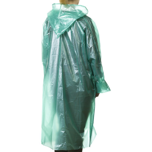 STAYER полиэтилен, зеленый, S-XL, 50 микрон, плащ-дождевик (11610)