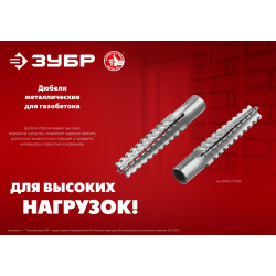 ЗУБР 10 х 60 мм, 80 шт, металлический дюбель для газобетона (302922-10-060)