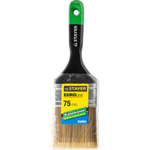 STAYER UNIVERSAL-ARTEX, 75 мм, 3″, искусственная щетина, деревянная ручка, для высокотекучих ЛКМ, плоская кисть (0106-075)