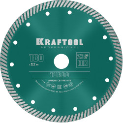 KRAFTOOL Turbo, 180 мм, (22.2 мм, 10 х 2.6 мм), сегментированный алмазный диск (36682-180)