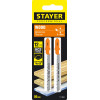 STAYER T119BO, 2 шт, 50 мм / 2 мм, T-хвост., HCS сталь, фигурный рез дерева/фанеры/ДСП, полотна для лобзика, Professional (15989-2)