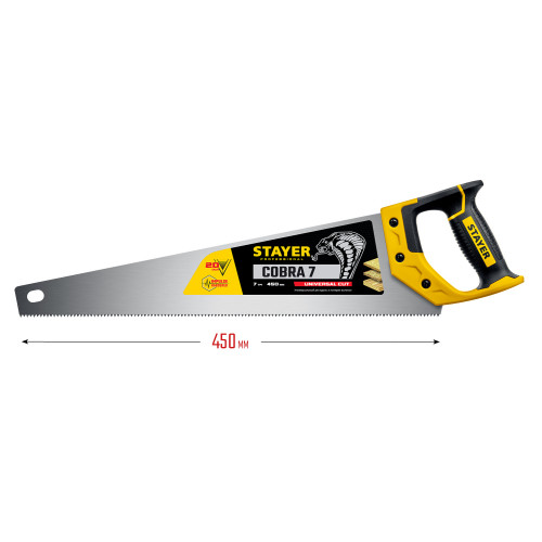 STAYER Cobra 7, 450 мм, универсальная ножовка, Professional (1510-45)
