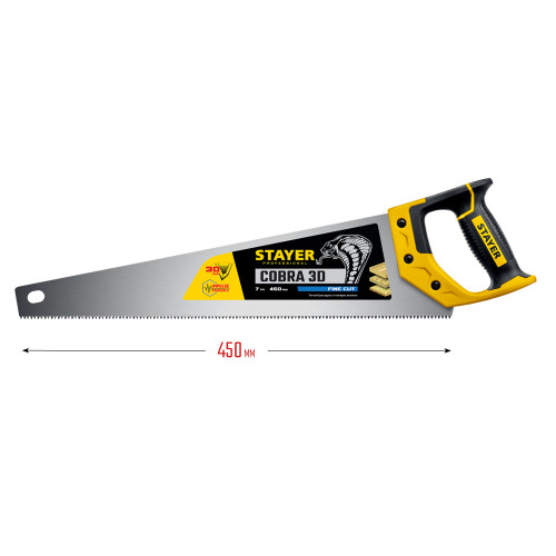 STAYER Cobra 3D, 450 мм, универсальная ножовка, Professional (1512-45)