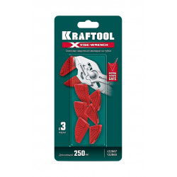 KRAFTOOL Vise-Wrench сменные защитные накладки на губки, для клещей 250 мм, набор из 3-х пар (22067-S3)