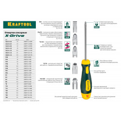 KRAFTOOL Х-Drive, PH0 x 60, отвертка (250072-0-060)