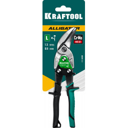 KRAFTOOL Alligator, 250 мм, левые усиленные ножницы по металлу с выносом (2328-OL)