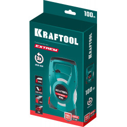 KRAFTOOL EXTREM, 100 м, геодезическая стальная мерная лента