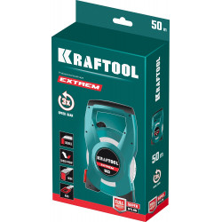 KRAFTOOL 50 м, геодезическая стальная мерная лента (34185-50)