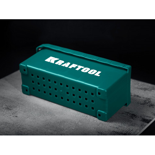 KRAFTOOL 280х115 мм, набор нержавеющих гребенок (6шт) со сменной 2к ручкой, в пластиковом кейсе (33268-H6)