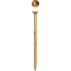 ЗУБР КС-П, 100 х 5.0 мм, TX25, потайная головка, желтый цинк, 100 шт, конструкционный саморез, Профессионал (30041-50-100)